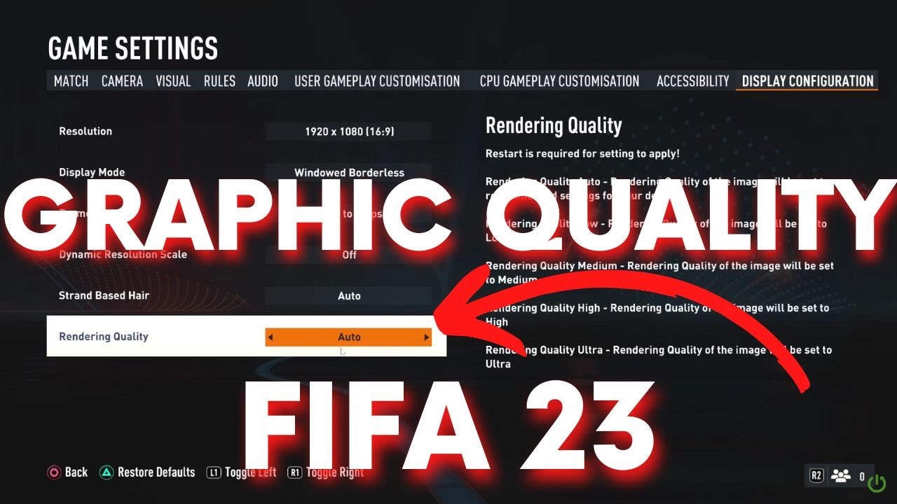 How to Change Graphic Settings in FIFA 23?