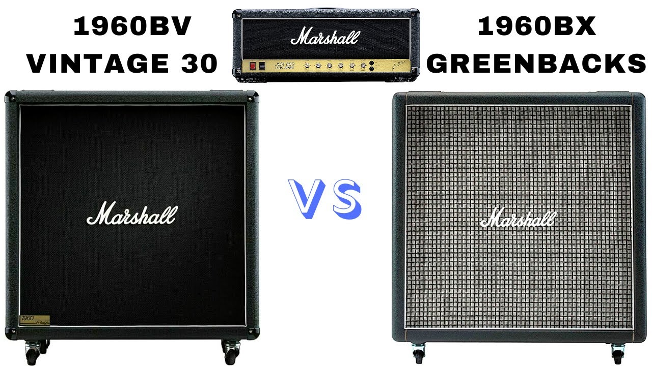 Marshall 1960BV vs 1960BX 4x12 Cabinet | Vintage 30 vs Greenbacks + JCM 800