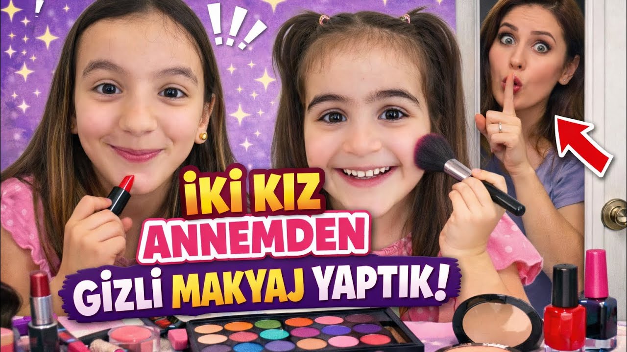 ANNEMDEN GİZLİ MAKYAJ YAPTIK 😱ÇOK EĞLENDİK 🤣🤫