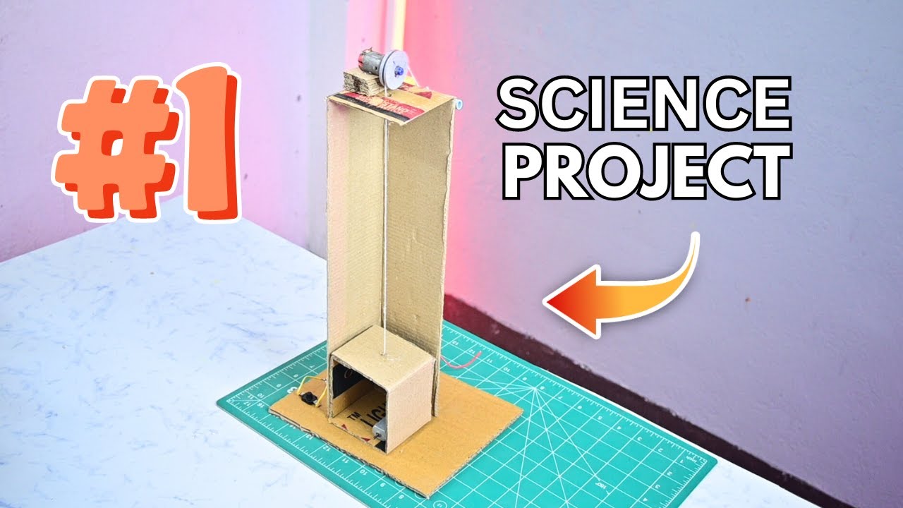 How To Make Mini Lift Model Science Project Elevator Working Model