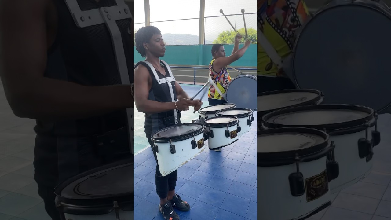 Banda / fanfarra / ensaio / EMEVIM / percussao / drumline / desfile / quadriton