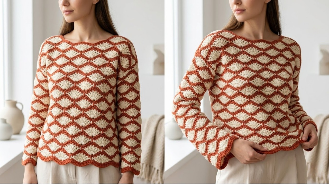 DÜKKAN AÇTIRIR! 🔥 Bu Bluzu Gören Sipariş Yağdırıyor 🧶 Crochet Shell Stitch BLOUSE