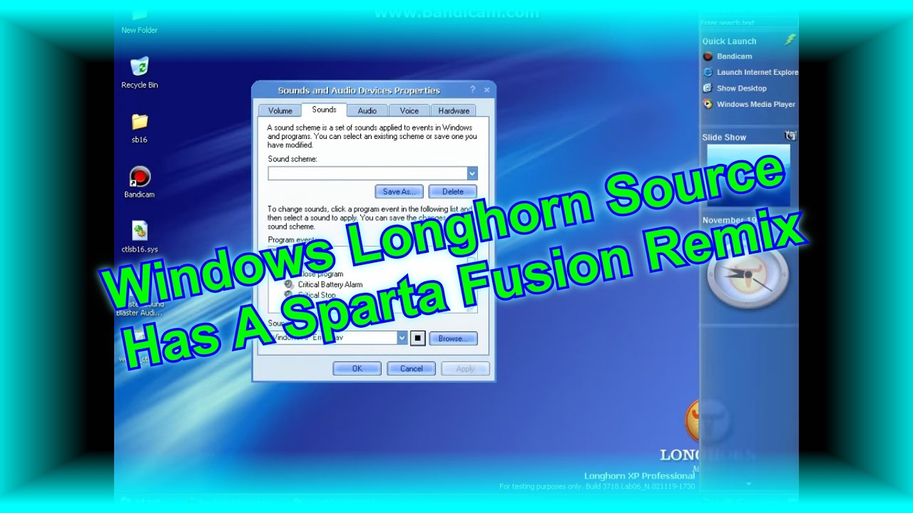 Windows Longhorn Source Has A Sparta Fusion Remix
