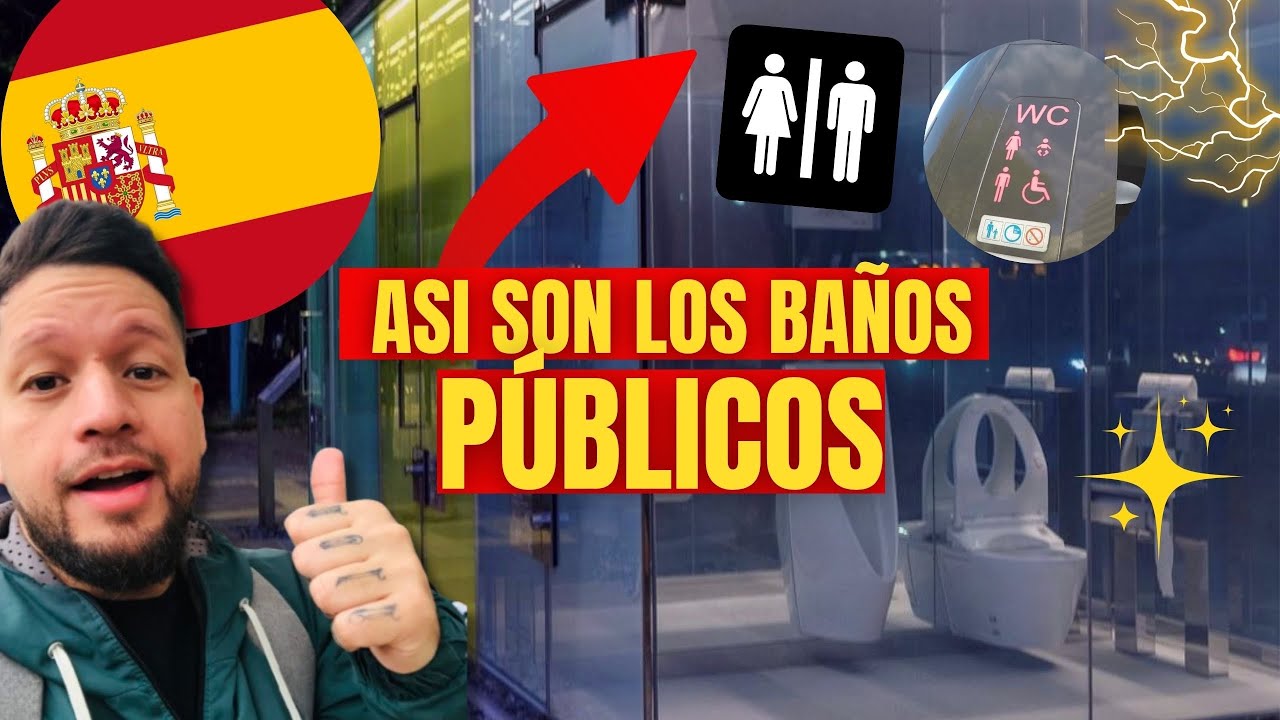 Asi son los BAÑOS en ESPAÑA 🇪🇸 🚻 NO LO VAS A CREER!!! 💩