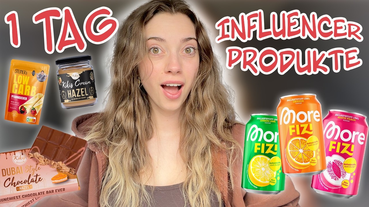 1 TAG nur INFLUENCER PRODUKTE essen..