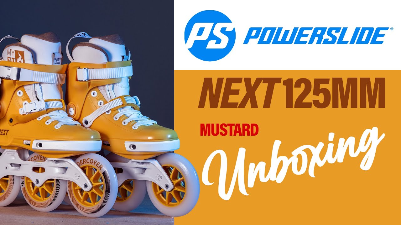 Powerslide Next 125mm Mustard/inline skates unboxing