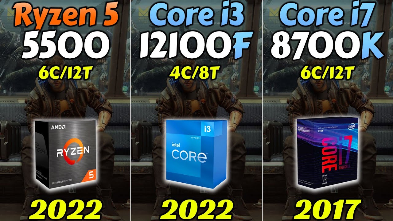 R5 5500 vs i3-12100F vs i7-8700K - RTX 3080 and RTX 3060