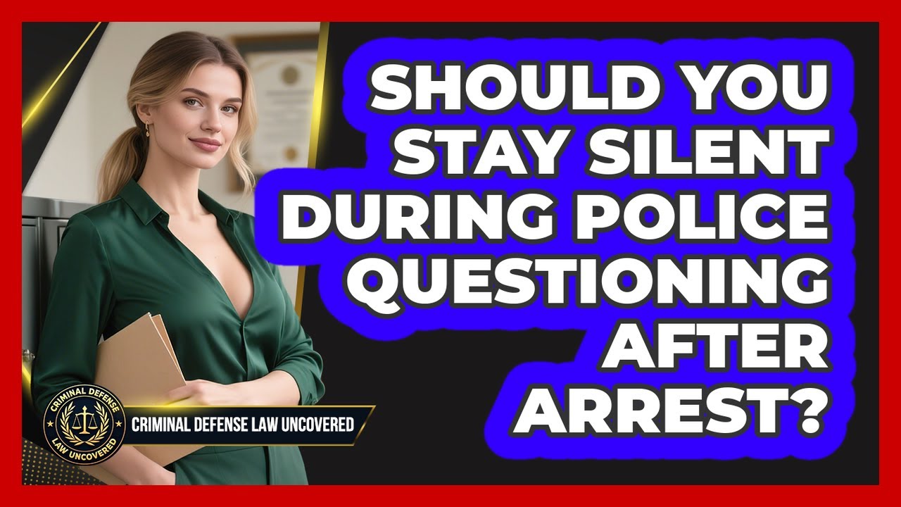 Should You Stay Silent During Police Questioning After Arrest? - Criminal Defense Law Uncovered