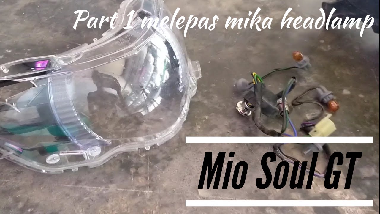 Tutorial melepas mika headlamp Mio SoulGT dan modif LED murah meriah by NuraniLEDTulungagung