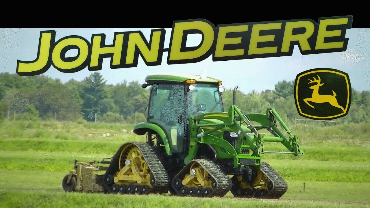 John Deere 4520 with Mattracks and Land Pride PR1690