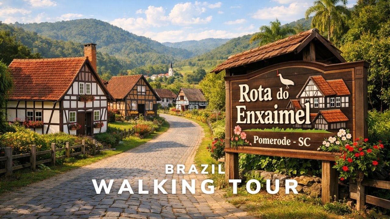 Rota do Enxaimel | Walking Tour | Brazil 4K