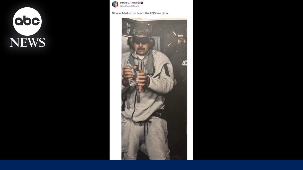 Trump releases photo of Maduro in US custody