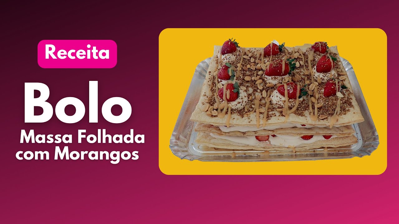 RECEITA: BOLO MASSA FOLHADA COM MORANGOS | NINA ORTEGA | #AGUIASDANINA