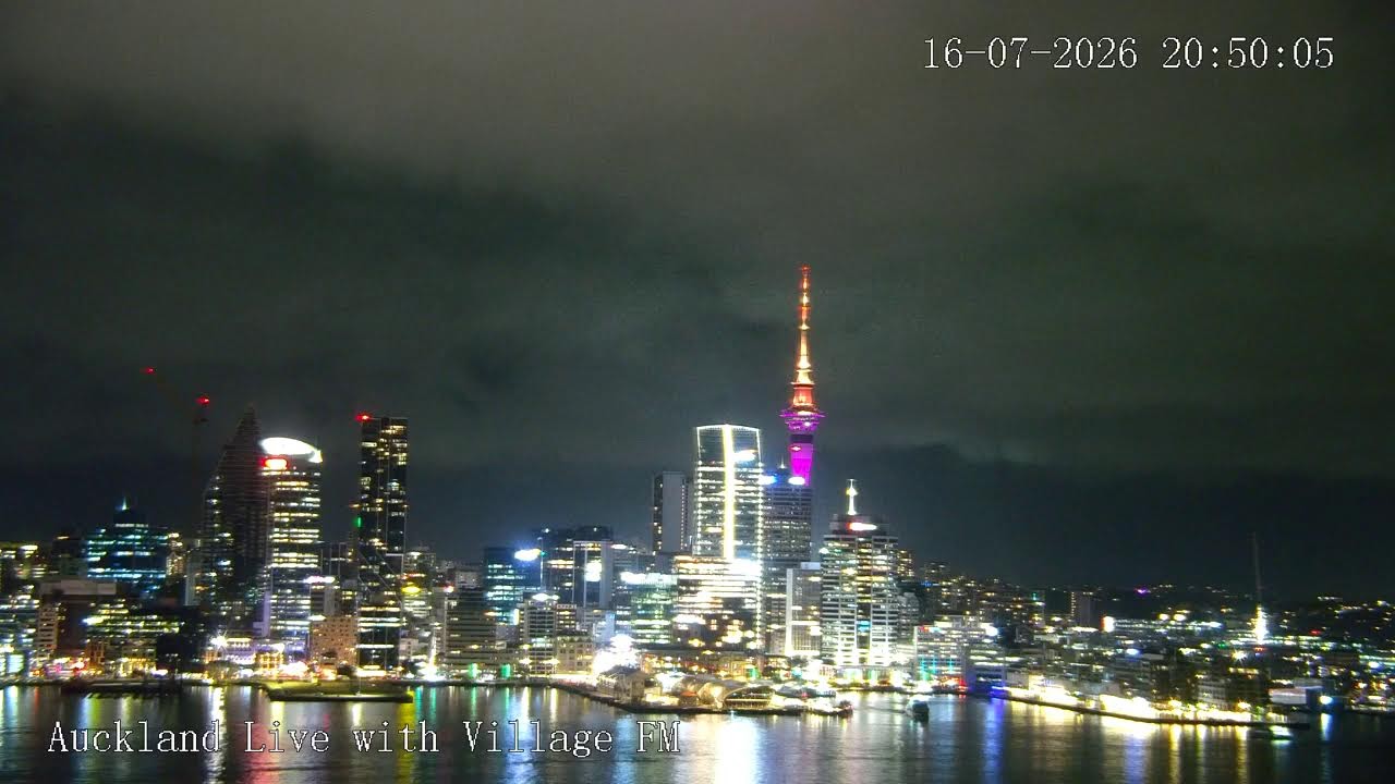 SurveillanceMap LIVE &middot; Sky Tower and Auckland Harbour &middot; New Zealand