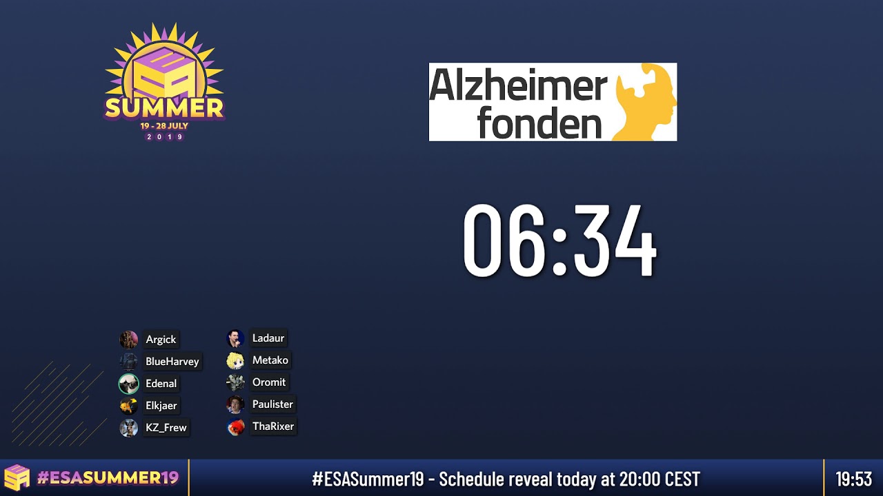 Schedule Reveal for European Speedrunner Assembly Summer 2019