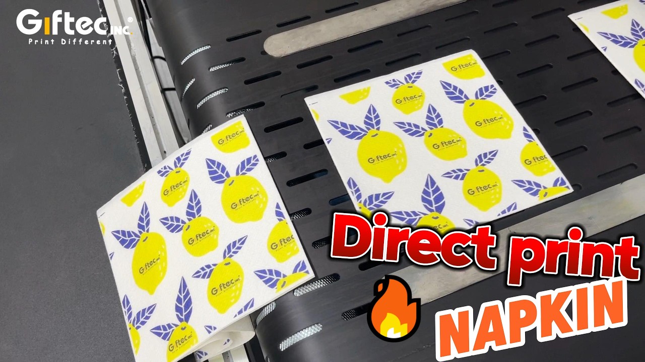 Digital Printing on Tissue | Table Napkin - Full Auto Feeder+Printing all in one Single Pass Printer