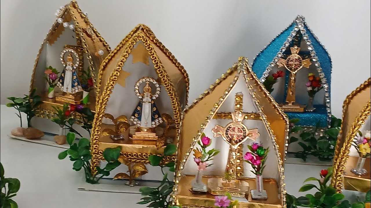 Como Fazer um Oratório de Nossa Senhora Aparecida com Caixa de Leite