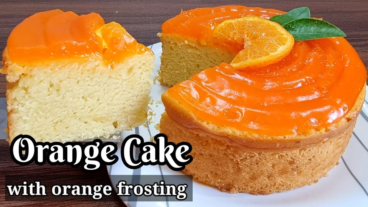 Orange Cake with Orange Frosting,do you have oranges make this easy cake, eggless and without oven