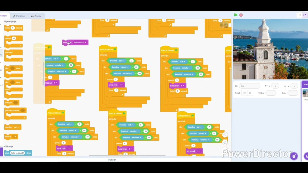 SCRATCH: Kako napraviti automatski sat u svom projektu s zvonima