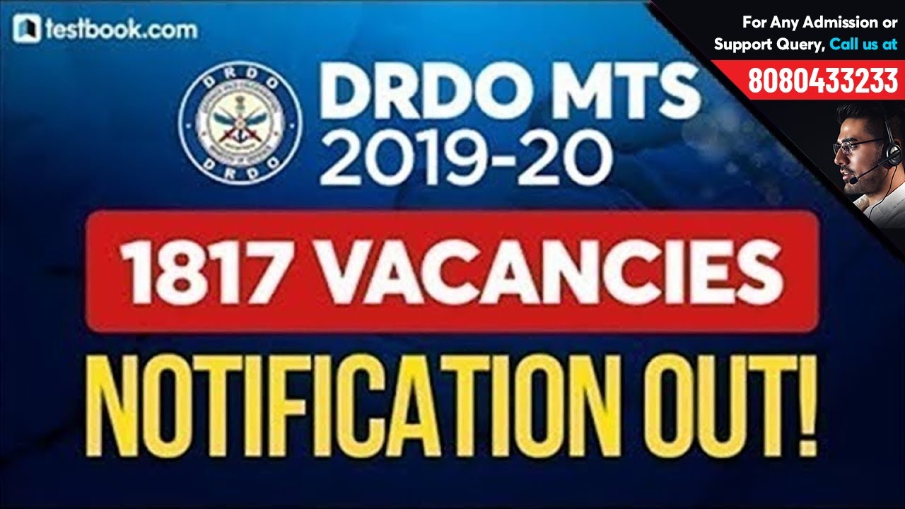 DRDO MTS Recruitment 2019-20 | Check DRDO MTS Vacancy, Exam Pattern & Eligibility | DRDO Ceptam