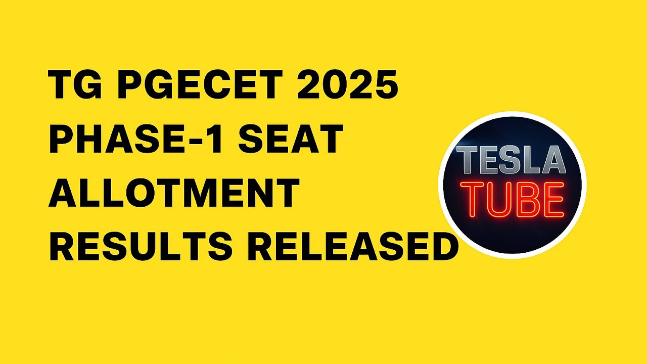 TG PGECET 2025|| PHASE-1 SEAT ALLOTMENT RESULTS RELEASED ||