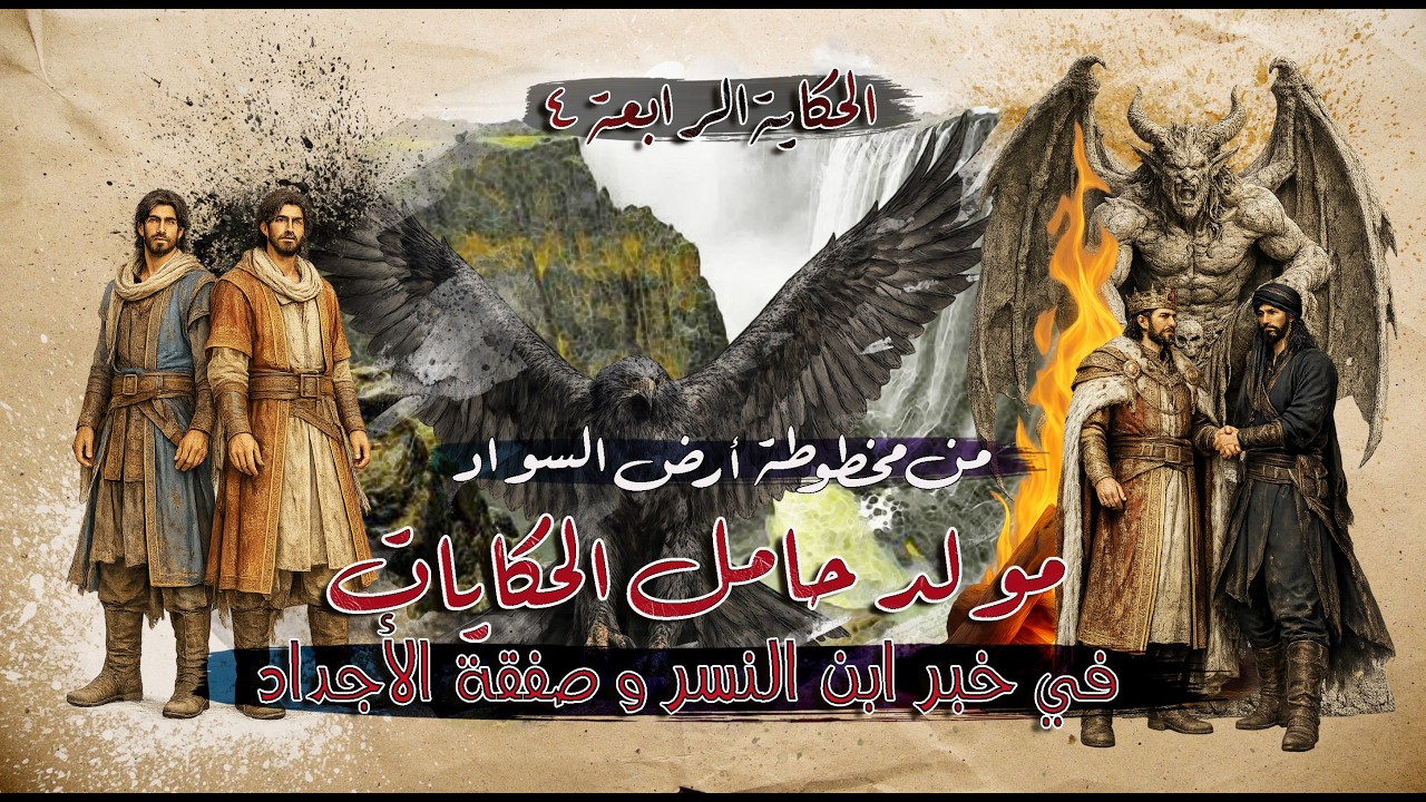 73 - قصة - مولد حامل الحكايات - 4 - الحكاية الرابعة | في خبر ابن النسر وصفقة  الأجداد