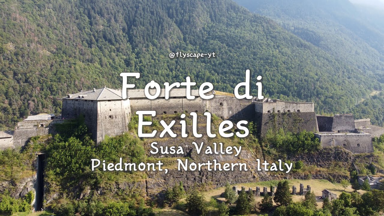 Forte di Exilles from Above: Alpine Fortress in Piedmont, Northern Italy