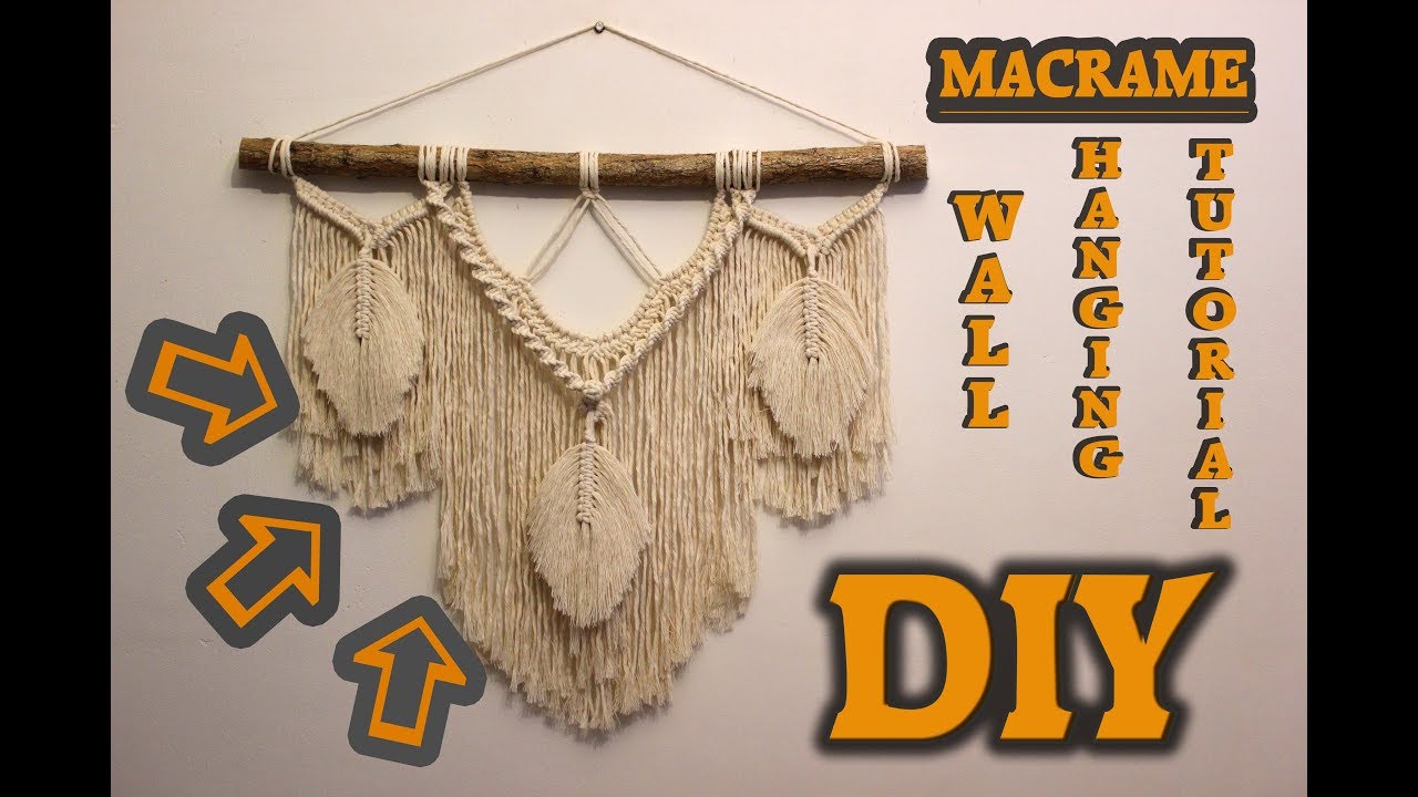 Tutorial Macrame wall hanging. DIY | Home decor handmade |