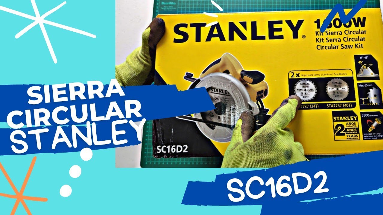 Sierra circular STANLEY SC16D2! Análisis de un kit muy completo