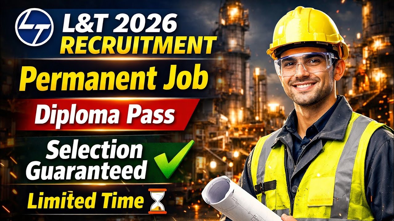 &T 2026 Recruitment | Permanent Job | Diploma Pass | Selection Guaranteed | Limited Time