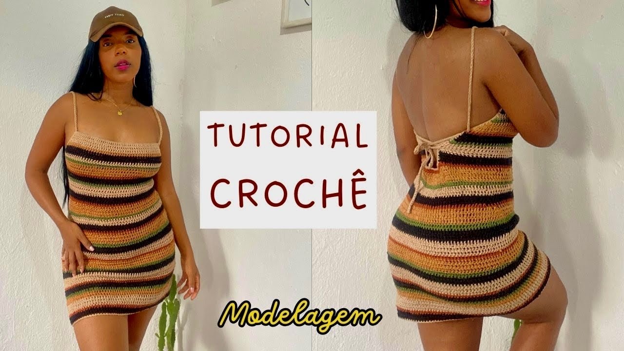 Vestido Terra - crochê sob medida- Aprenda comigo modelagem em crochê