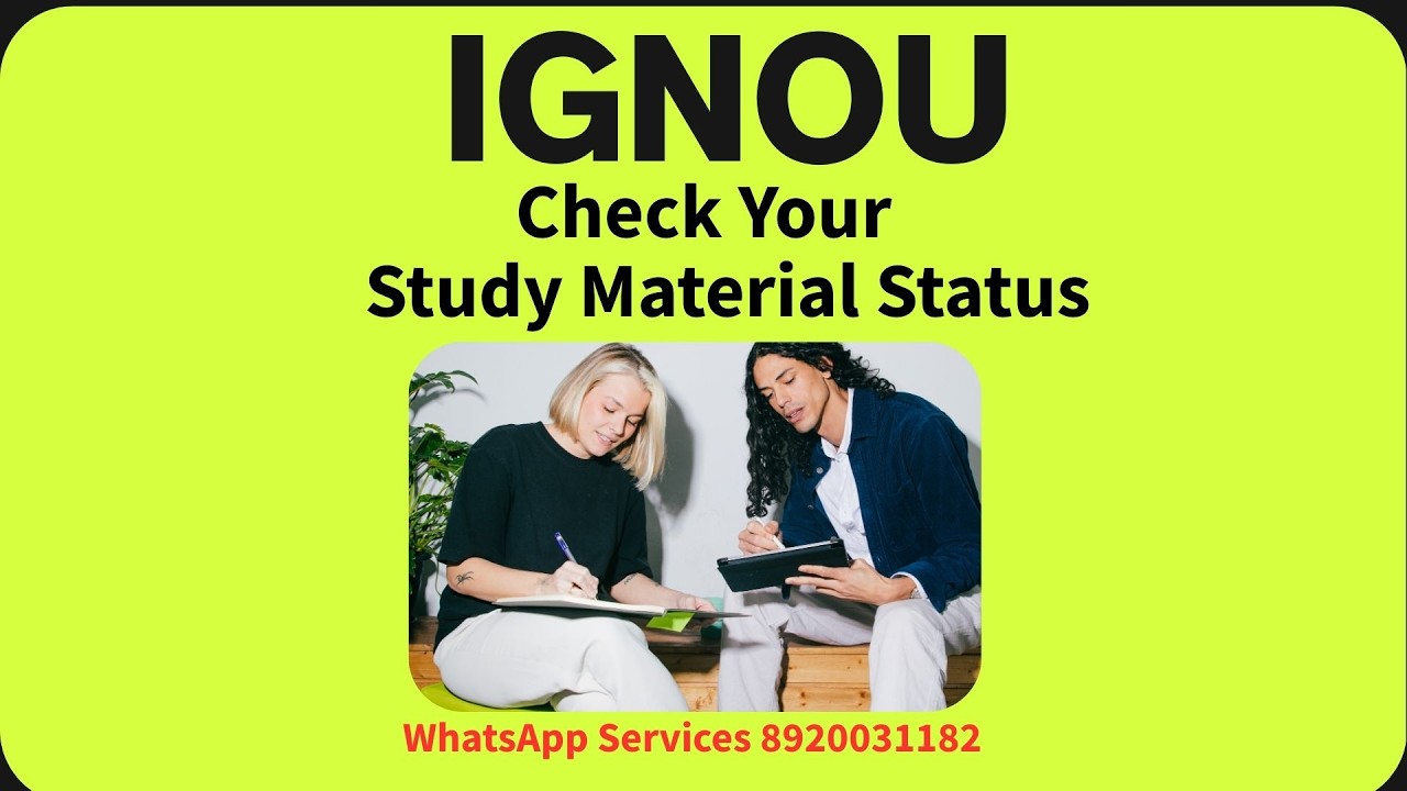 Check Your Ignou Study Material Status for June 2026 Examination Session