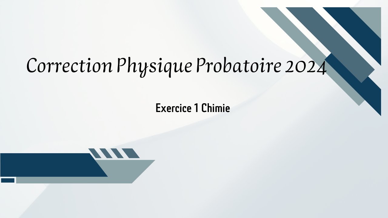 Correction exercice 1 probatoire 2024