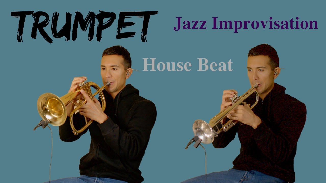 Trumpet Jazz Improv, House Beat #housemusic #trumpet #jazz #jazzimprovisation #flugelhorn