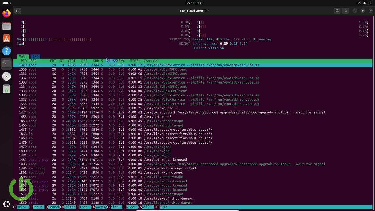 Linuxでhtopを使う方法