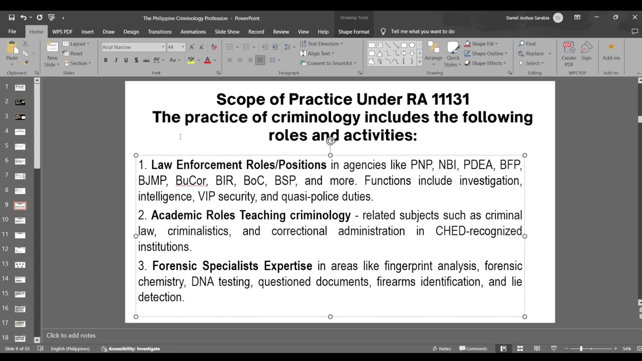 RA 11131 - The Criminology Profession Act of 2018