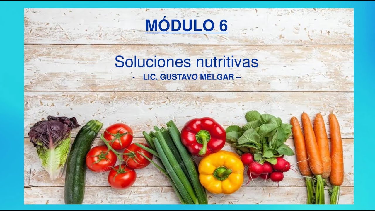 M&oacute;dulo 6 - Preparaci&oacute;n de soluciones nutritivas