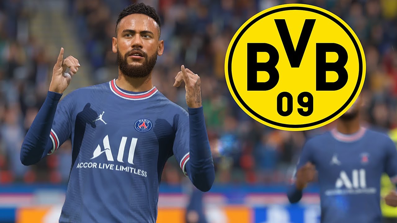 NEYMAR vs DORTMUND | FIFA 22 MOD Ultimate Difficulty Career Mode UCL Final HDR Next Gen