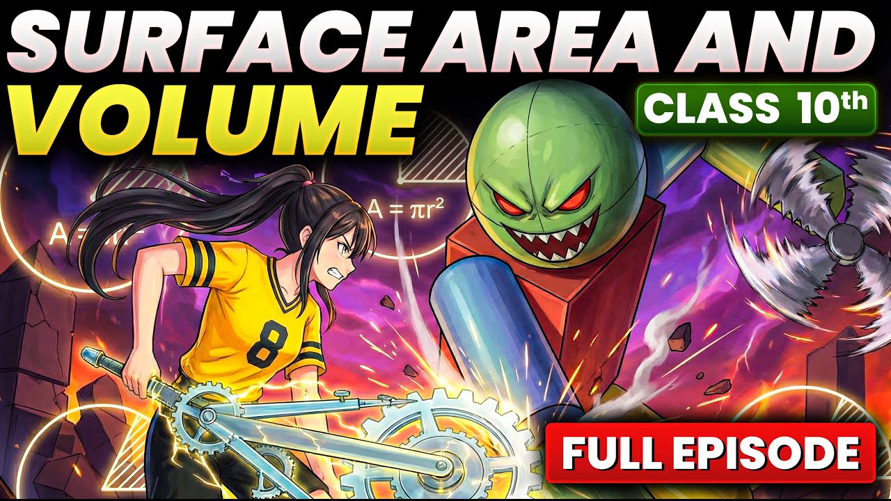 Surface Area and Volumes || Class 10 Anime - FULL EPISODE || Complete Maths Chapter 12 in One Shot🔥
