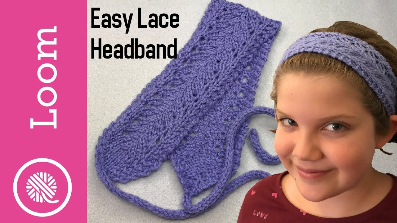 Loom Knit Headband | Feather Lace Headband