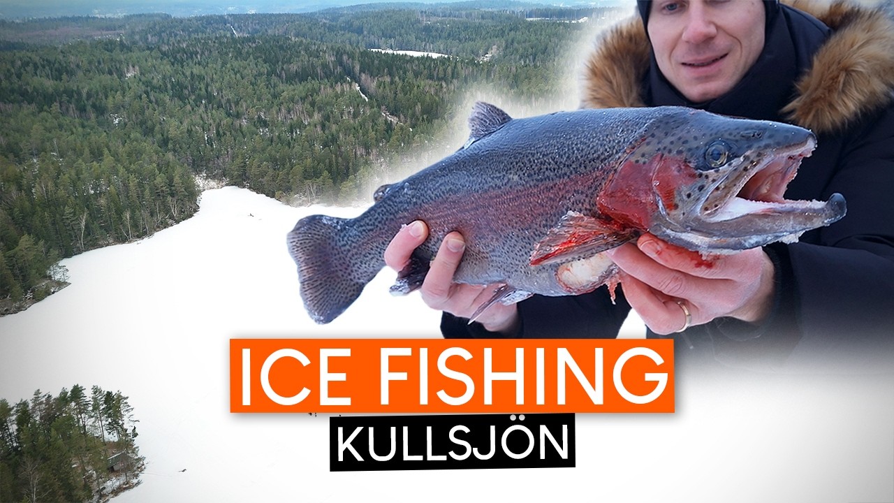 ICE FISHING for rainbow trout at KULLSJÖN!