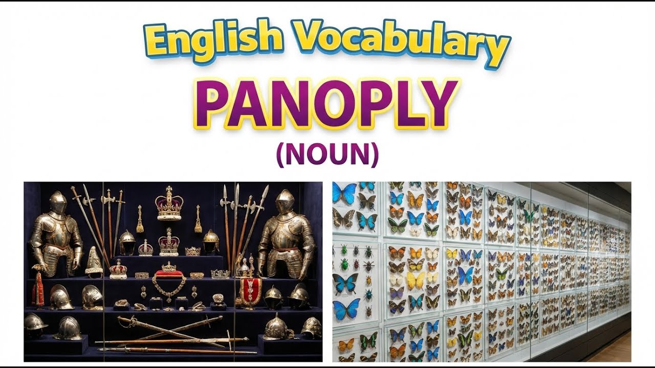 1812) Panoply –  Word Meaning, word use,  Synonyms & Antonyms  |  English vocab builder