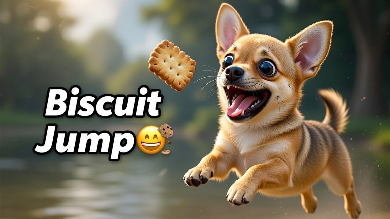 Cute Dog Jumping to Eat Biscuit 🍪🐶 | Funny Dog Video