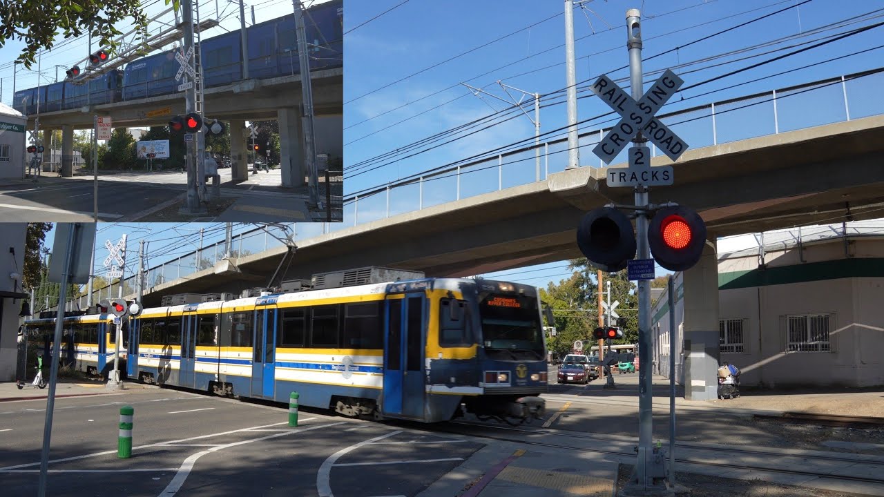 19th St. Railroad Crossing | SacRT Light Rail Below and Over | Sacramento CA