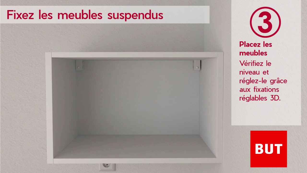 5 BUT Cuisines   Fixez les meubles suspendus
