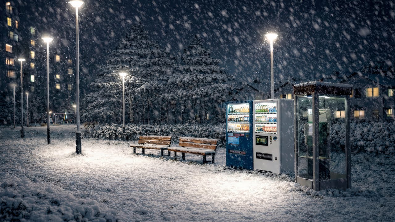誰もいない、雪の夜の帰り道。| 4K Night Walk ASMR