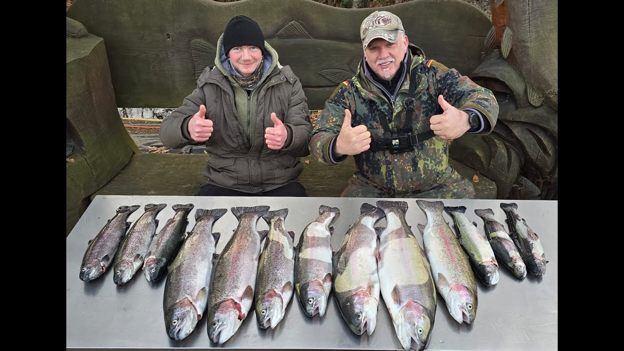 Forellenangeln im Winter / Rutenmühle TEIL 2 / gute Fische schwere Bedingungen