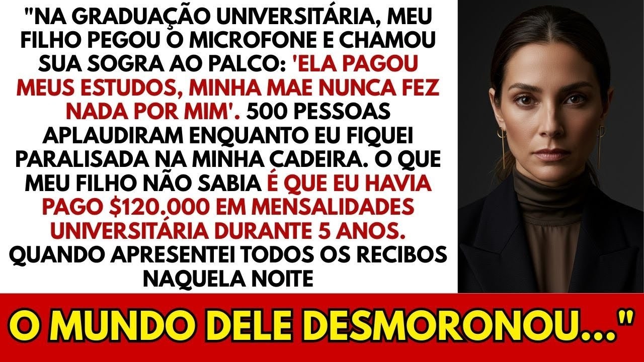 Na formatura, meu filho chamou a sogra ao palco: 