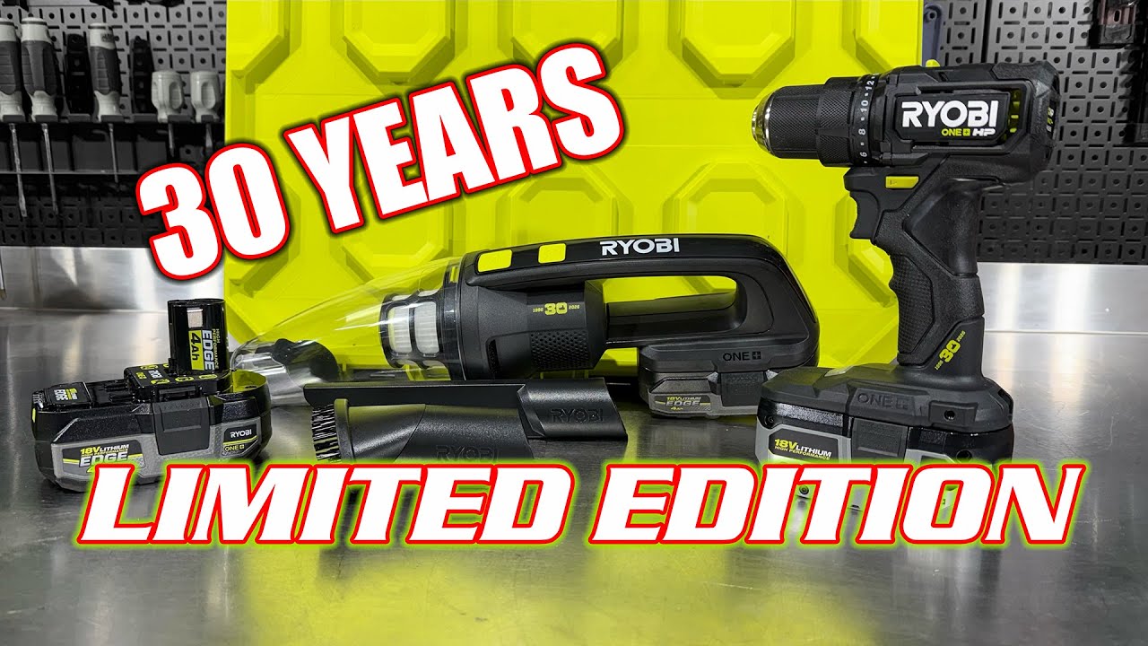 Лимитированная серия! RYOBI 30th Anniversary 18V One+ Компактная дрель-пылесос