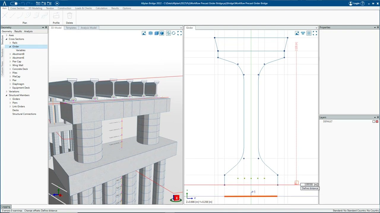 Assembling Girders | Precast Girder Bridges Workflow - Allplan Bridge